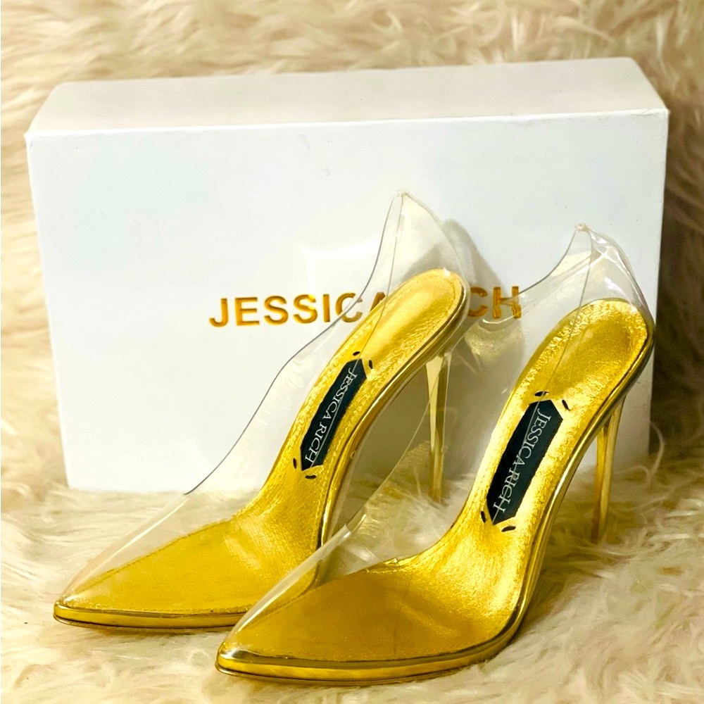 Jessica Rich Gold heel Stilettos.